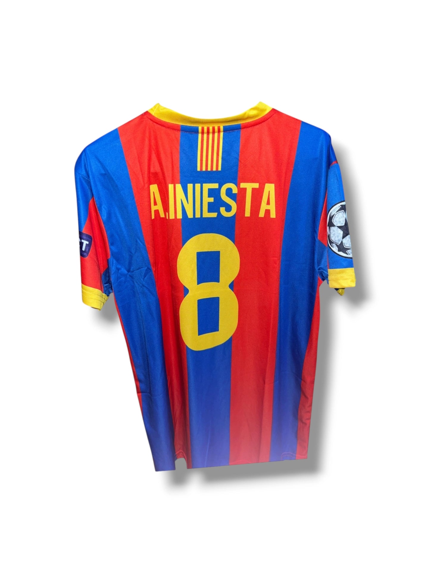 BARCELONA 2011 JERSEY UCL FINAL MESSI & INIESTA.