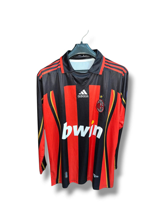 UEFA AC MILAN 06/07 RETRO LONG SLEEVES KAKA’ #22 AND MALDINI #10 HOME JERSEY