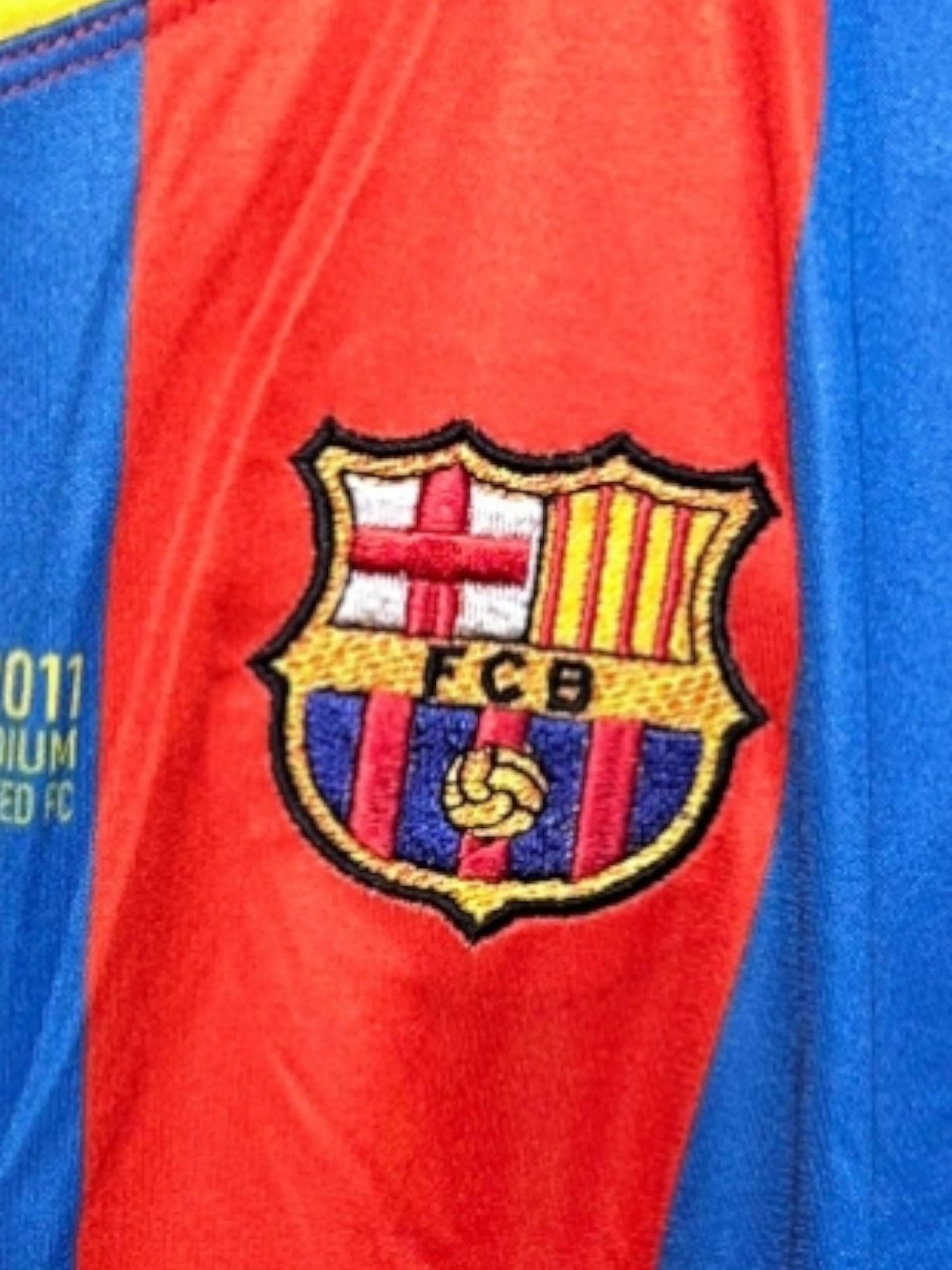 BARCELONA 2011 JERSEY UCL FINAL MESSI & INIESTA.