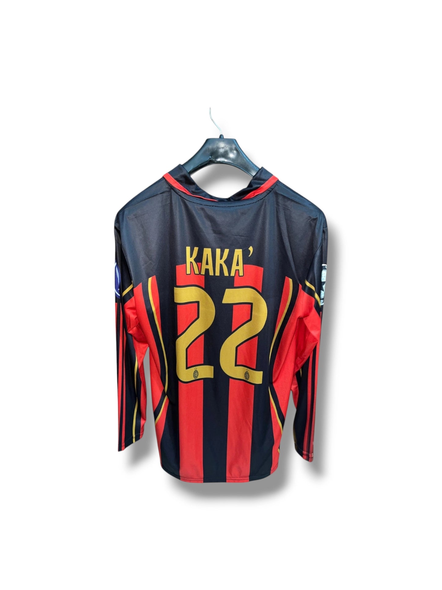 UEFA AC MILAN 06/07 RETRO LONG SLEEVES KAKA’ #22 AND MALDINI #10 HOME JERSEY
